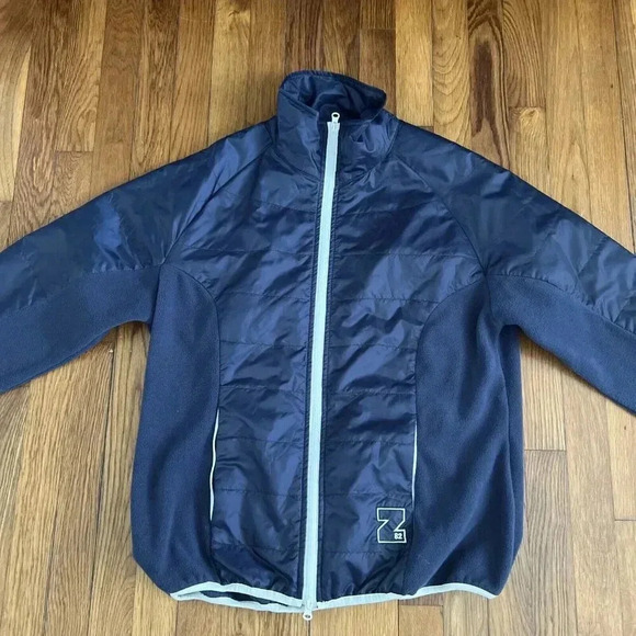 HORZE Equestrian Women's Jacket Blue Zip Pocket Fleece Size XL - Picture 2 of 7